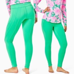 Lilly Pulitzer Luxletic UPF 50+ Weekender High Rise Leggings Agave Green